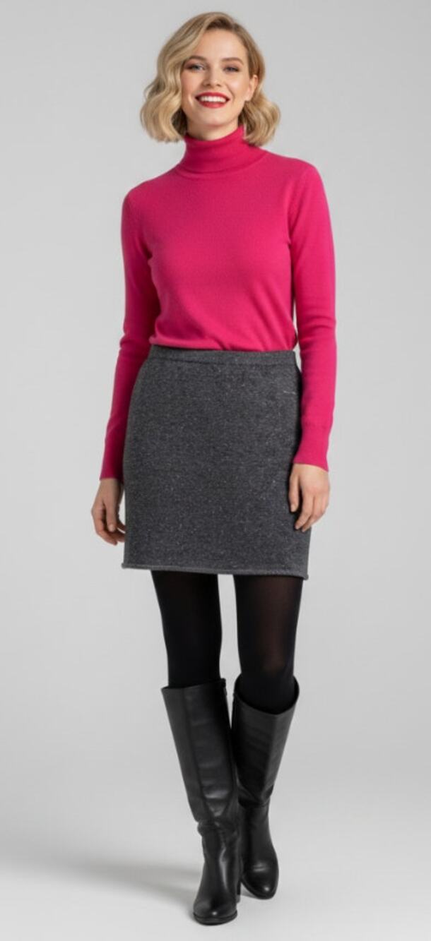 J.Jill Womens Size Small Pull On Sweater Knit Mini Skirt Heathered Gray